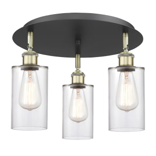 A thumbnail of the Innovations Lighting 516-3C-10-16 Clymer Flush Black Antique Brass / Clear