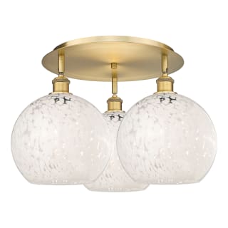 A thumbnail of the Innovations Lighting 516-3C-13-22-White Mouchette-Ceiling Fixture Brushed Brass / White Mouchette