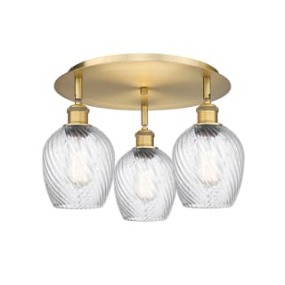A thumbnail of the Innovations Lighting 516-3C-10-17 Salina Flush Brushed Brass / Clear Spiral Fluted