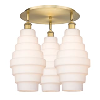 A thumbnail of the Innovations Lighting 516-3C-18-20 Cascade Flush Brushed Brass / White