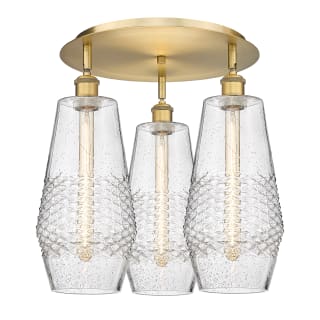 A thumbnail of the Innovations Lighting 516-3C-17-19 Windham Flush Brushed Brass / Seedy