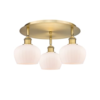 A thumbnail of the Innovations Lighting 516-3C-8-19 Fenton Flush Brushed Brass / Matte White