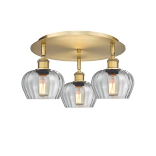 A thumbnail of the Innovations Lighting 516-3C-8-19 Fenton Flush Brushed Brass / Clear