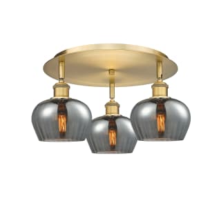 A thumbnail of the Innovations Lighting 516-3C-8-19 Fenton Flush Brushed Brass / Plated Smoke