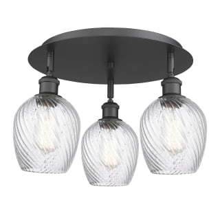 A thumbnail of the Innovations Lighting 516-3C-10-17 Salina Flush Matte Black / Clear Spiral Fluted