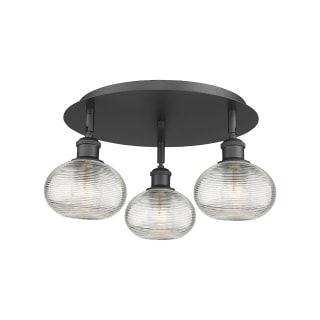 A thumbnail of the Innovations Lighting 516-3C-8-18 Ithaca Flush Matte Black / Clear Ithaca