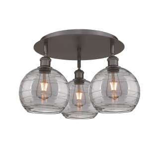 A thumbnail of the Innovations Lighting 516-3C 11 20 Athens Deco Swirl Semi-Flush Oil Rubbed Bronze / Light Smoke Deco Swirl