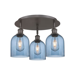 A thumbnail of the Innovations Lighting 516-3C-11-18 Bella Flush Oil Rubbed Bronze / Princess Blue