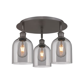 A thumbnail of the Innovations Lighting 516-3C-11-18 Bella Flush Oil Rubbed Bronze / Light Smoke