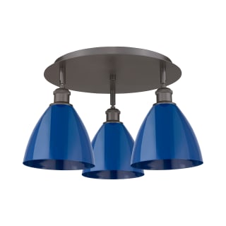 A thumbnail of the Innovations Lighting 516-3C-10-20 Ballston Dome Flush Oil Rubbed Bronze / Blue