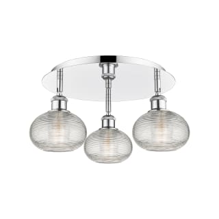 A thumbnail of the Innovations Lighting 516-3C-8-18 Ithaca Flush Polished Chrome / Clear Ithaca