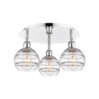 A thumbnail of the Innovations Lighting 516-3C-9-18 Rochester Flush Polished Chrome / Clear