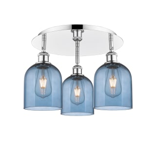 A thumbnail of the Innovations Lighting 516-3C-11-18 Bella Flush Polished Chrome / Princess Blue