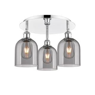 A thumbnail of the Innovations Lighting 516-3C-11-18 Bella Flush Polished Chrome / Light Smoke