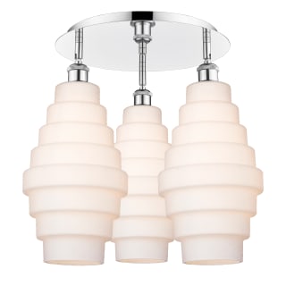 A thumbnail of the Innovations Lighting 516-3C-18-20 Cascade Flush Polished Chrome / White