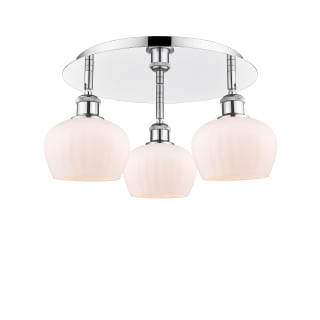 A thumbnail of the Innovations Lighting 516-3C-8-19 Fenton Flush Polished Chrome / Matte White