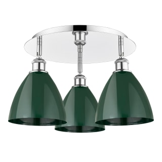 A thumbnail of the Innovations Lighting 516-3C-10-20 Ballston Dome Flush Polished Chrome / Green