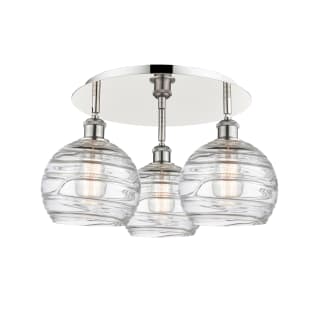 A thumbnail of the Innovations Lighting 516-3C-11-20 Athens Deco Swirl Flush Polished Nickel / Clear Deco Swirl