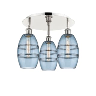 A thumbnail of the Innovations Lighting 516-3C-9-18 Vaz Flush Polished Nickel / Blue