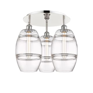 A thumbnail of the Innovations Lighting 516-3C-11-20 Vaz Flush Polished Nickel / Clear