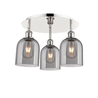 A thumbnail of the Innovations Lighting 516-3C-11-18 Bella Flush Polished Nickel / Light Smoke