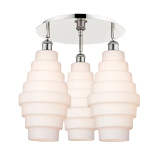 A thumbnail of the Innovations Lighting 516-3C-18-20 Cascade Flush Polished Nickel / White