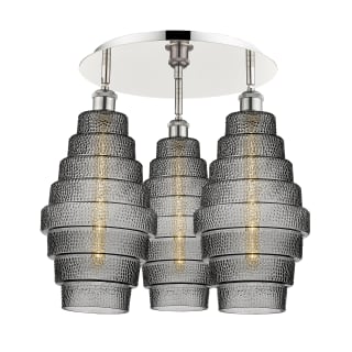 A thumbnail of the Innovations Lighting 516-3C-18-20 Cascade Flush Polished Nickel / Smoked