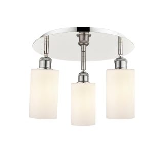 A thumbnail of the Innovations Lighting 516-3C-10-16 Clymer Flush Polished Nickel / Matte White