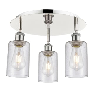 A thumbnail of the Innovations Lighting 516-3C-10-16 Clymer Flush Polished Nickel / Seedy