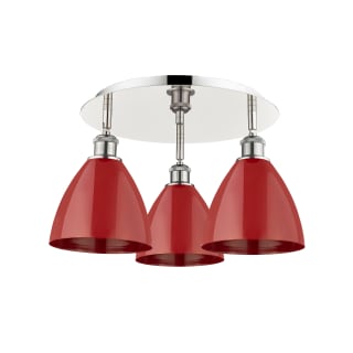 A thumbnail of the Innovations Lighting 516-3C-10-20 Ballston Dome Flush Polished Nickel / Red