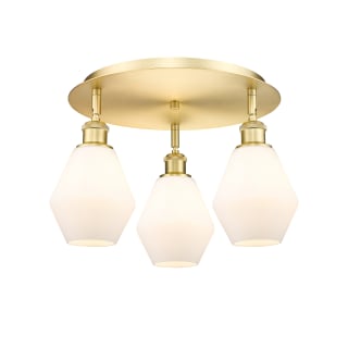 A thumbnail of the Innovations Lighting 516-3C-10-18 Cindyrella Flush Satin Gold / Cased Matte White