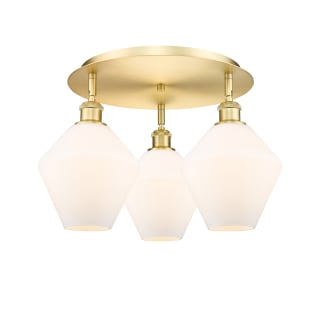 A thumbnail of the Innovations Lighting 516-3C-11-20 Cindyrella Flush Satin Gold / Cased Matte White