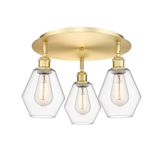 A thumbnail of the Innovations Lighting 516-3C-10-18 Cindyrella Flush Satin Gold / Clear