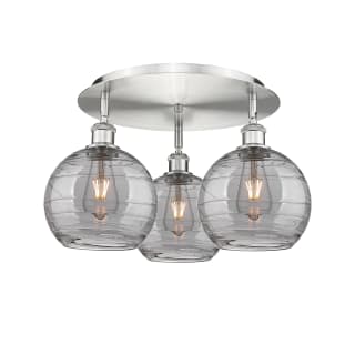 A thumbnail of the Innovations Lighting 516-3C 11 20 Athens Deco Swirl Semi-Flush Satin Nickel / Light Smoke Deco Swirl