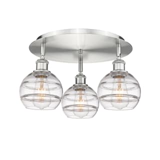 A thumbnail of the Innovations Lighting 516-3C-9-18 Rochester Flush Satin Nickel / Clear