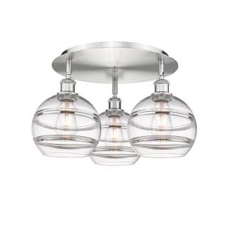 A thumbnail of the Innovations Lighting 516-3C-11-20 Rochester Flush Satin Nickel / Clear