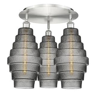 A thumbnail of the Innovations Lighting 516-3C-18-20 Cascade Flush Satin Nickel / Smoked