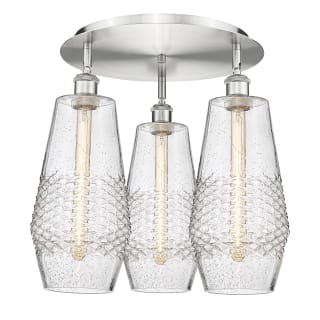 A thumbnail of the Innovations Lighting 516-3C-17-19 Windham Flush Satin Nickel / Seedy