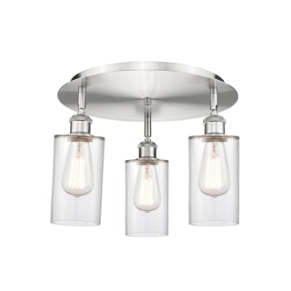 A thumbnail of the Innovations Lighting 516-3C-10-16 Clymer Flush Satin Nickel / Clear
