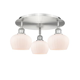 A thumbnail of the Innovations Lighting 516-3C-8-19 Fenton Flush Satin Nickel / Matte White