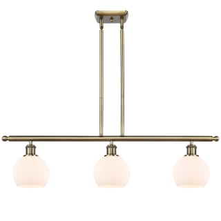 A thumbnail of the Innovations Lighting 516-3I-10-36 Athens Linear Antique Brass / Matte White