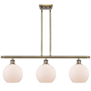 A thumbnail of the Innovations Lighting 516-3I-11-36 Athens Linear Antique Brass / Matte White