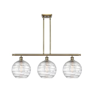 A thumbnail of the Innovations Lighting 516-3I-13-37 Athens Linear Antique Brass / Clear Deco Swirl