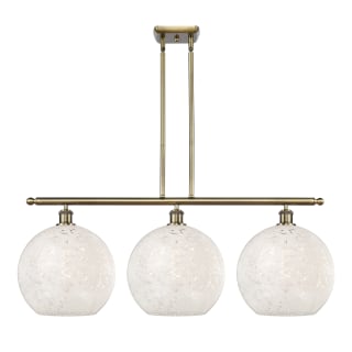 A thumbnail of the Innovations Lighting 516-3I-14-39-White Mouchette-Indoor Pendant Antique Brass / White Mouchette