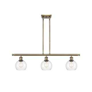 A thumbnail of the Innovations Lighting 516-3I-9-36 Athens Linear Antique Brass / Clear