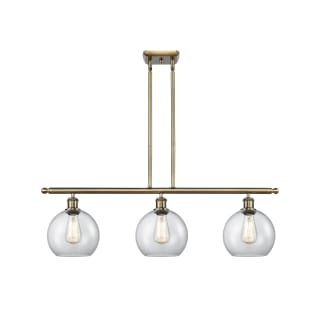 A thumbnail of the Innovations Lighting 516-3I-11-36 Athens Linear Antique Brass / Clear