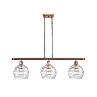 A thumbnail of the Innovations Lighting 516-3I-11-36 Athens Linear Clear Deco Swirl / Antique Copper