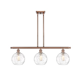 A thumbnail of the Innovations Lighting 516-3I-11-36 Athens Linear Antique Copper / Clear Water Glass