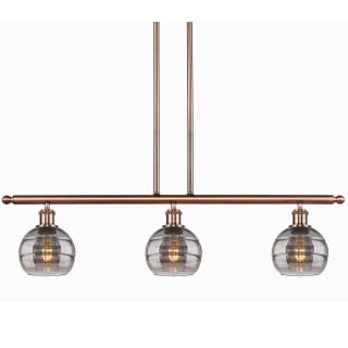 A thumbnail of the Innovations Lighting 516-3I-9-36 Rochester Pendant Antique Copper / Light Smoke