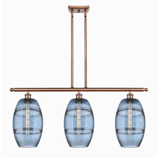 A thumbnail of the Innovations Lighting 516-3I-10-36 Vaz Linear Antique Copper / Blue